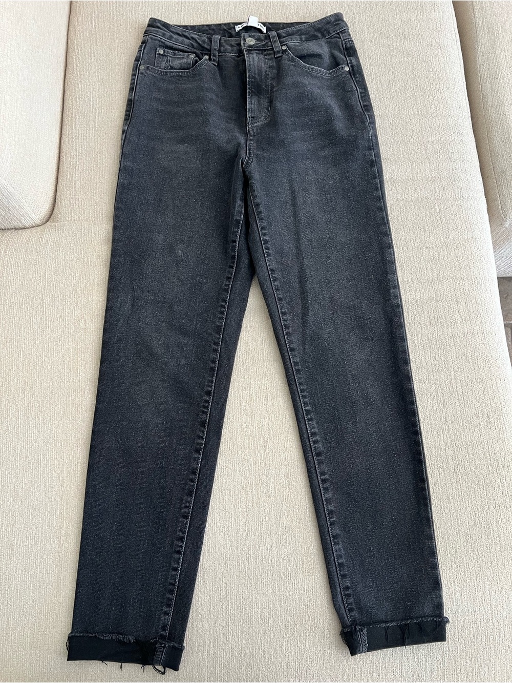 And Now This High-Rise Straight Leg Jeans in Black Size 29 New